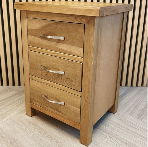 Oak drawer bedside table - bedside,
