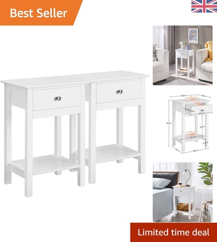 Stylish white bedside tables - stylish,