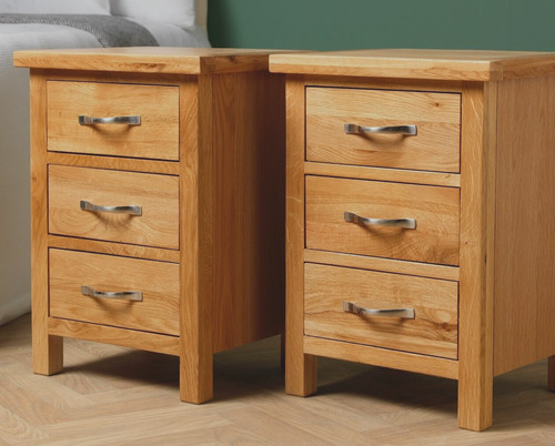 Oak drawer bedside - oak,
