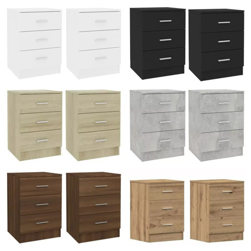 Bedside tables with drawers - with, 3