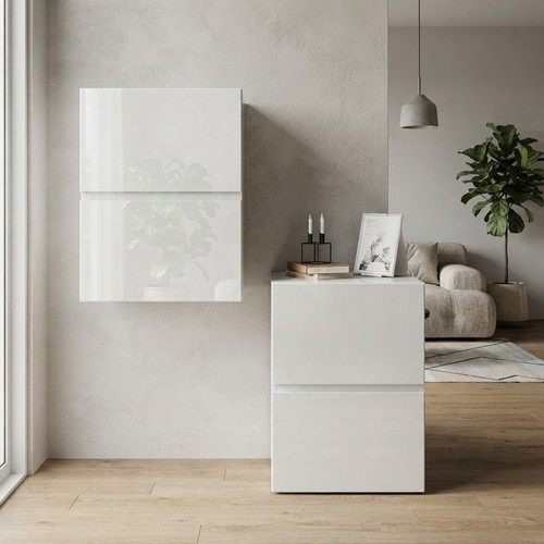 Set modern white bedside - set, of