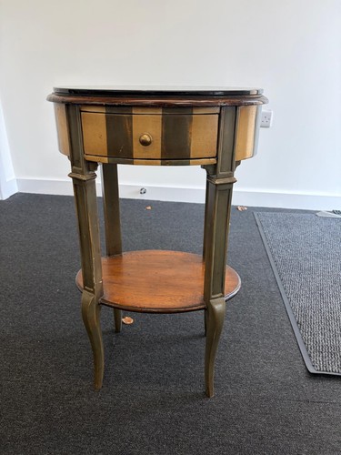 Vintage round accent table - vintage,