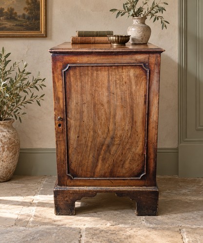 Antique georgian mahogany pot - antique,
