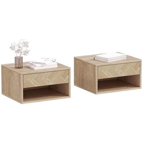 Homcom floating bedside - homcom, tables