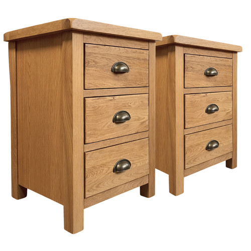 Oak drawer bedside - 3, –