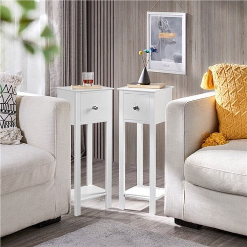 Slim bedside tables set - bedside,