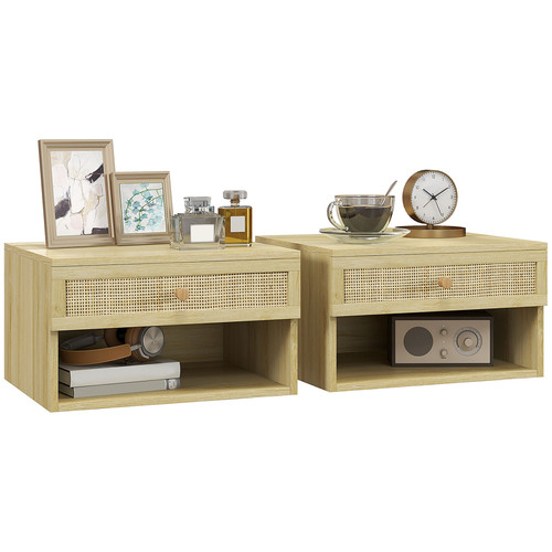 Homcom floating nightstands - homcom,