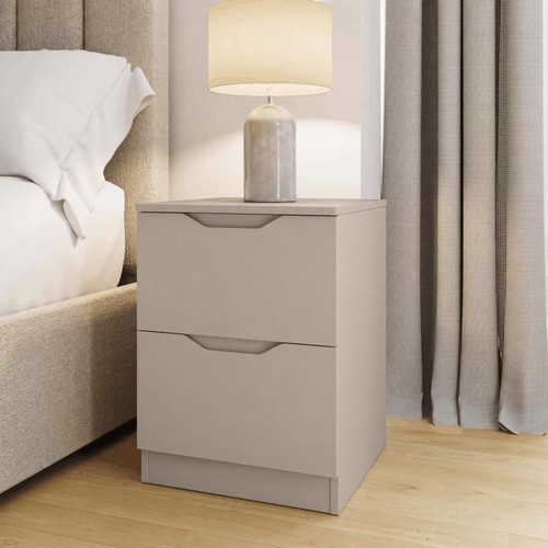Putty finish bedside table - finish,