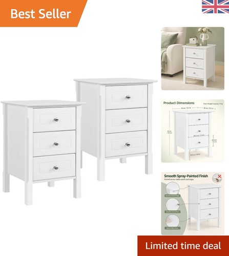 Stylish white bedside tables - stylish,