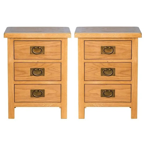 Oak bedside cabinets drawer - cabinets,