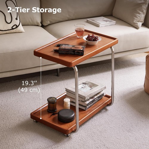 Rolling shaped table mobile - c-shaped,