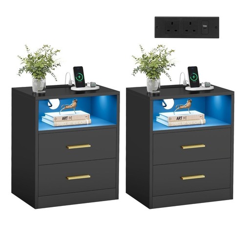 Vasagle pair bedside tables - bedside,